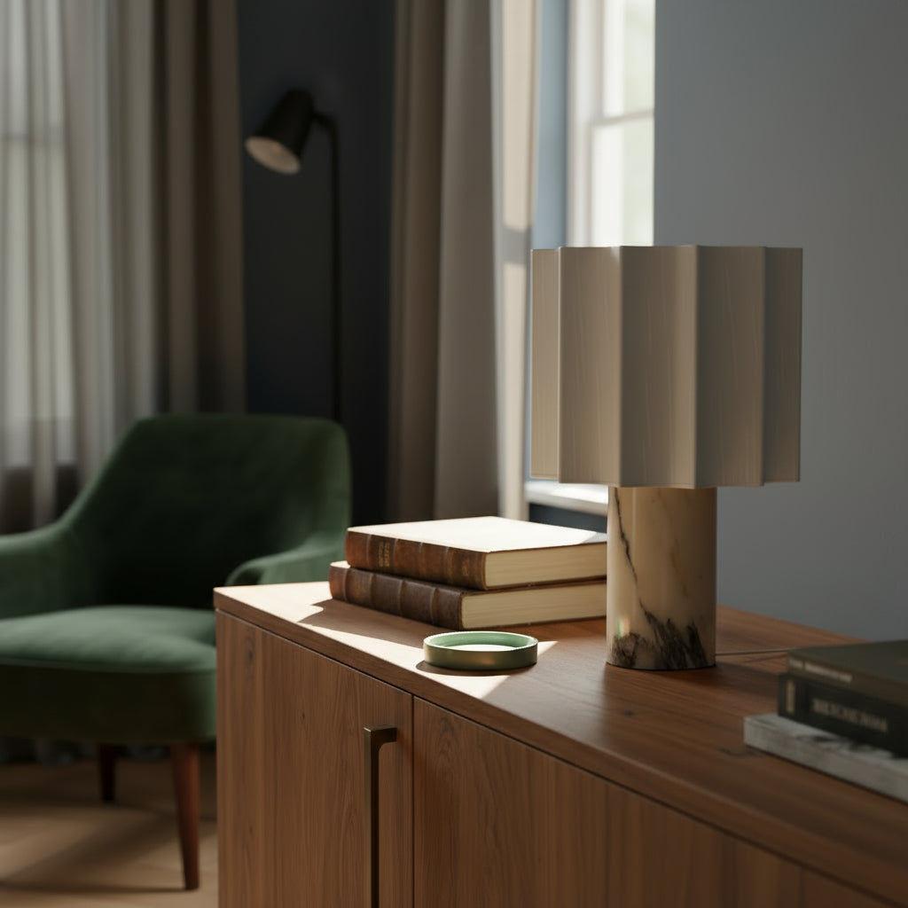 Marmurowa lampa stołowa Mirna