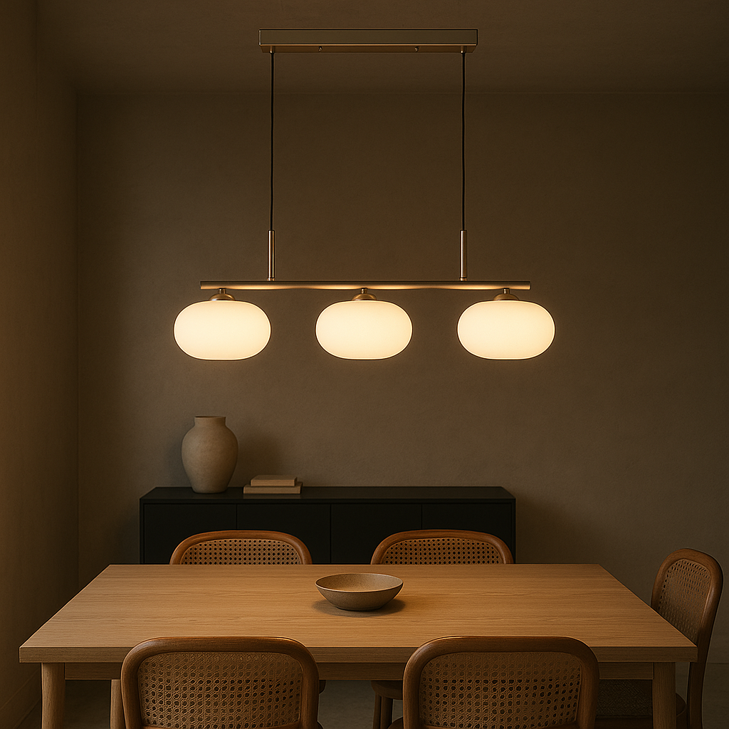 Lampa wisząca Bauhaus z 3 głowicami