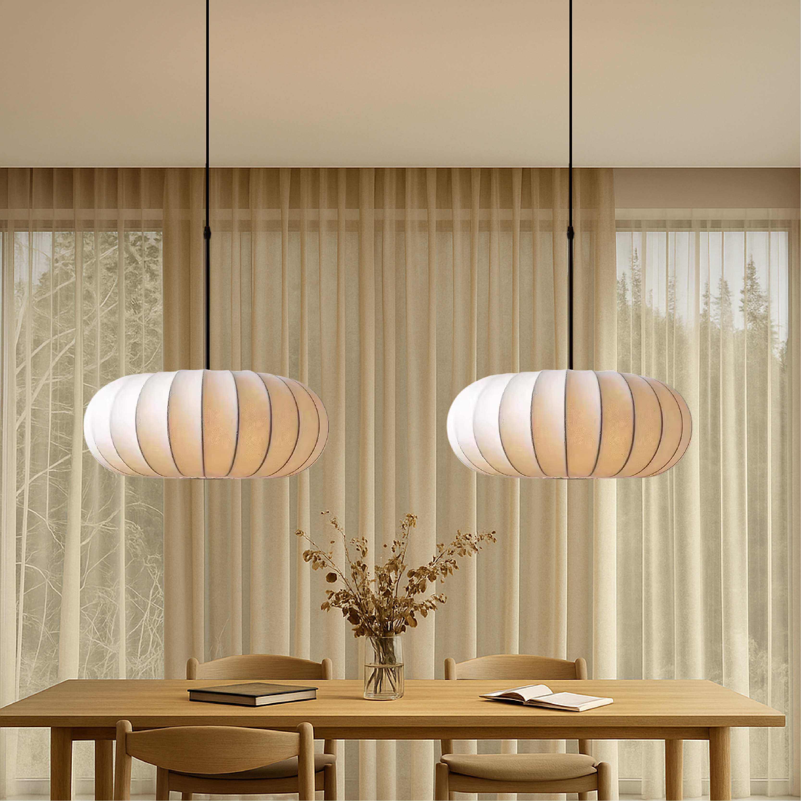 Jedwabna lampa wisząca Verona