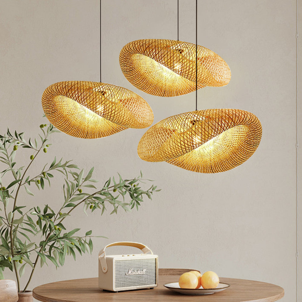 Bambusowa lampa wisząca