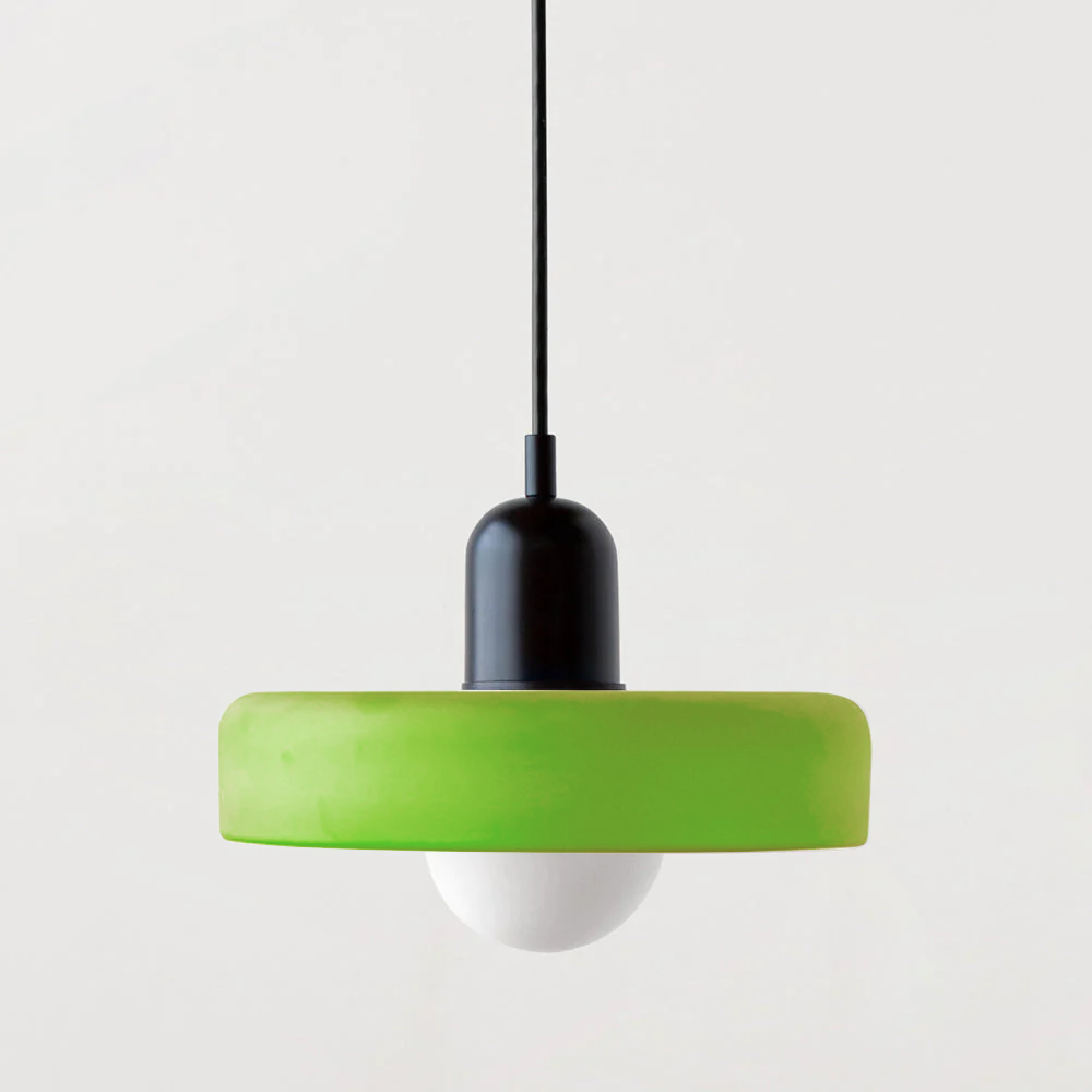 Lampa wisząca z kolorowego szkła Bauhaus