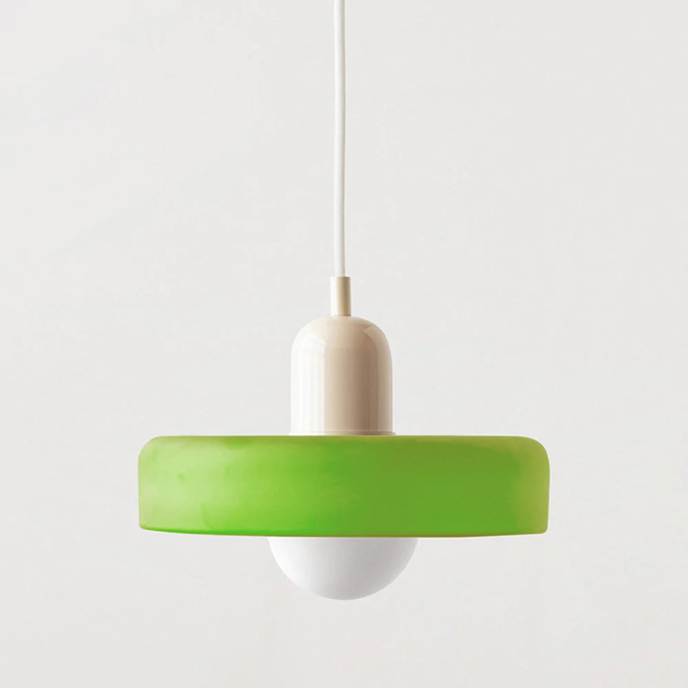 Lampa wisząca z kolorowego szkła Bauhaus