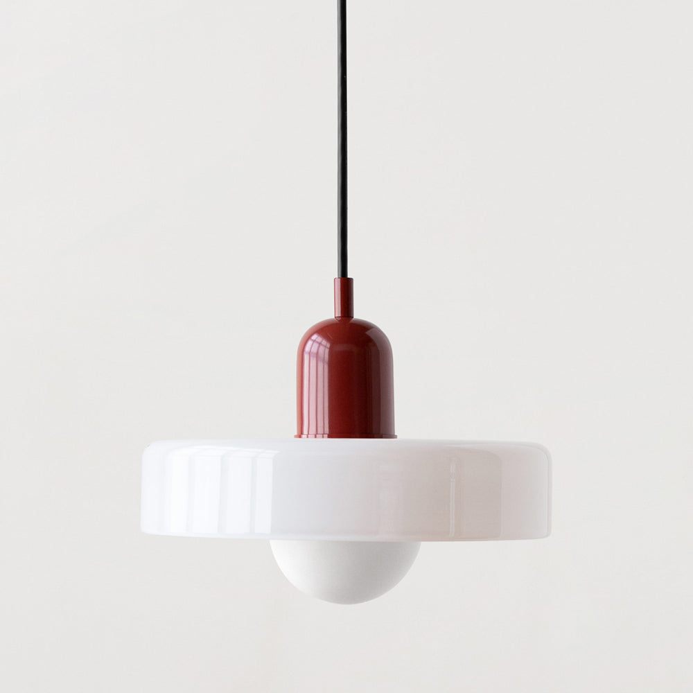 Lampa wisząca z kolorowego szkła Bauhaus