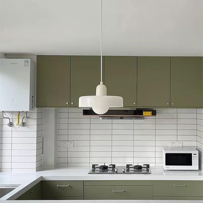 Lampa wisząca z kolorowego szkła Bauhaus