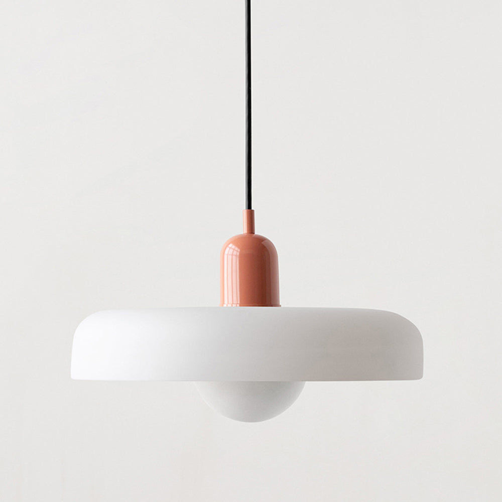 Lampa wisząca z kolorowego szkła Bauhaus
