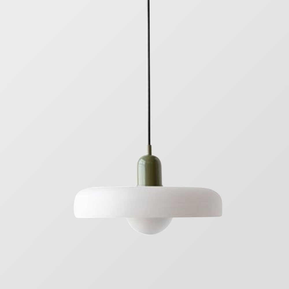 Lampa wisząca z kolorowego szkła Bauhaus