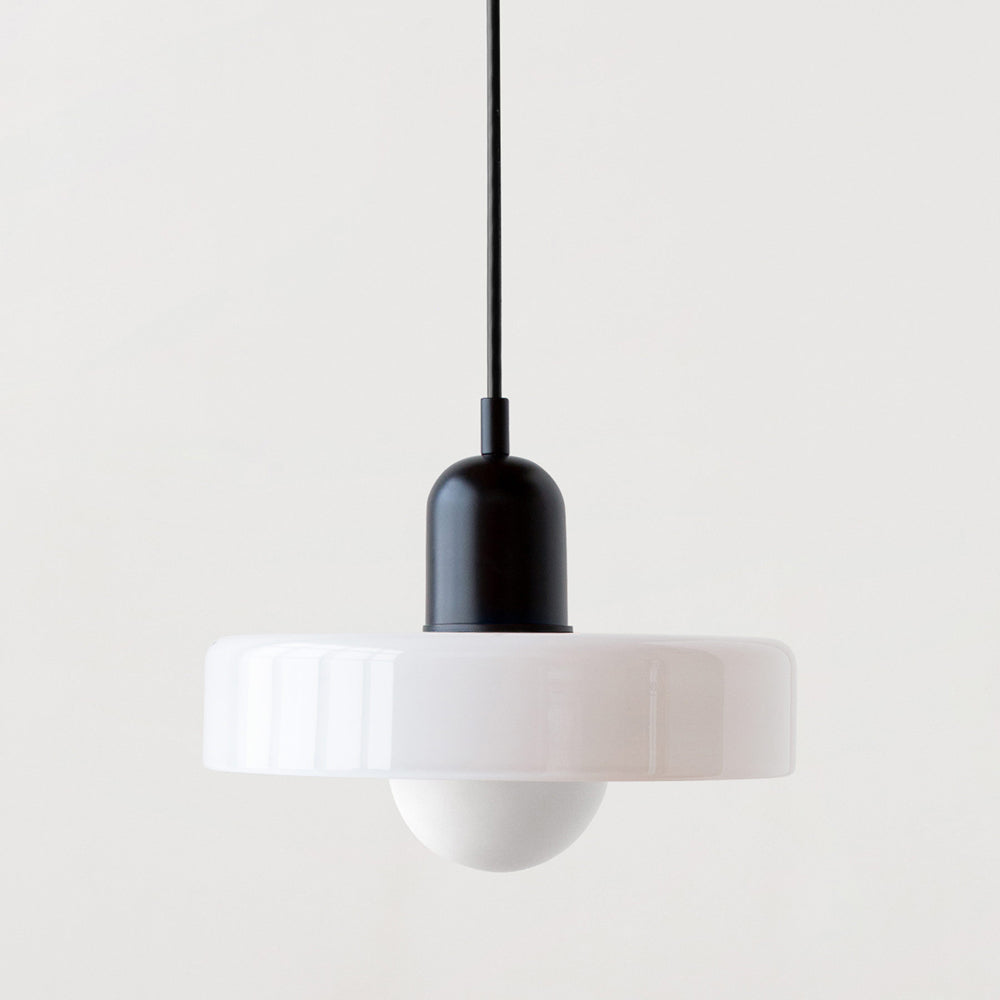 Lampa wisząca z kolorowego szkła Bauhaus