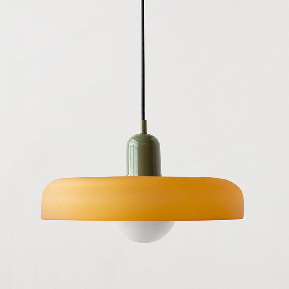 Lampa wisząca z kolorowego szkła Bauhaus