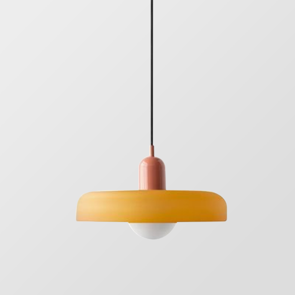 Lampa wisząca z kolorowego szkła Bauhaus