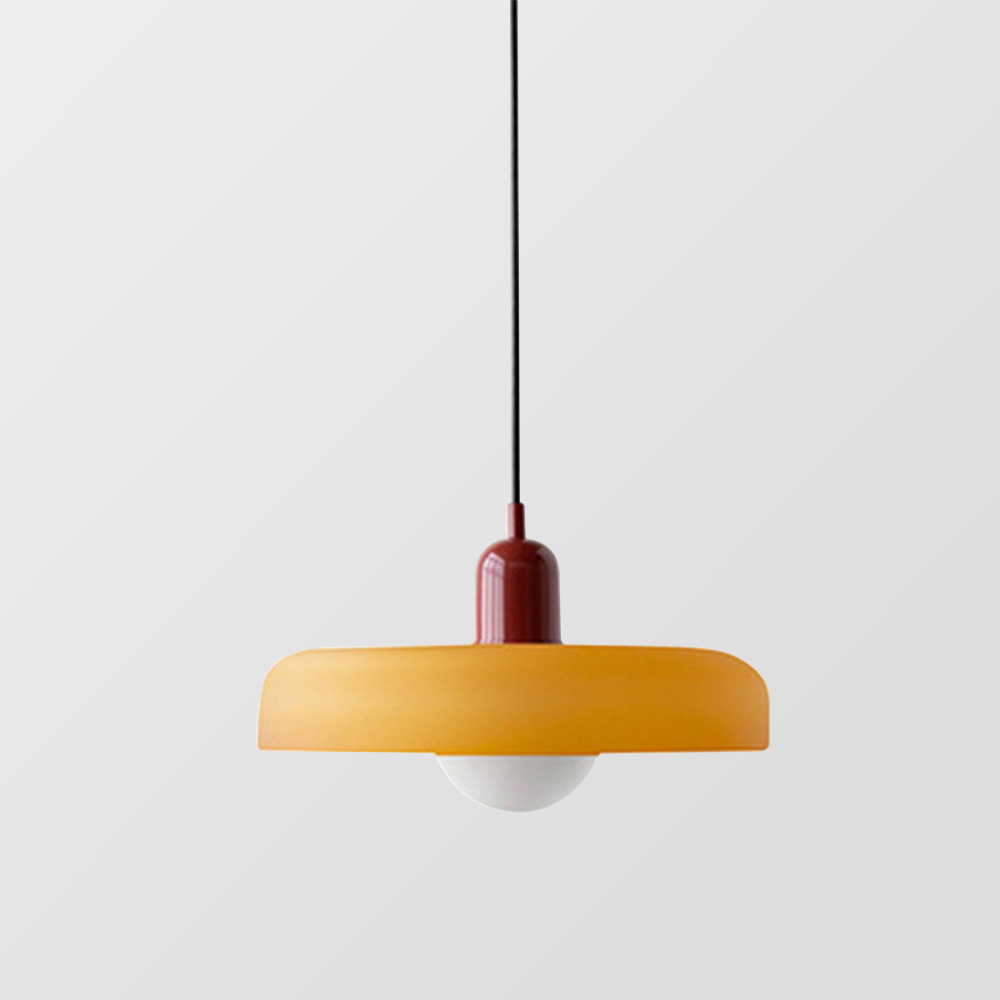 Lampa wisząca z kolorowego szkła Bauhaus
