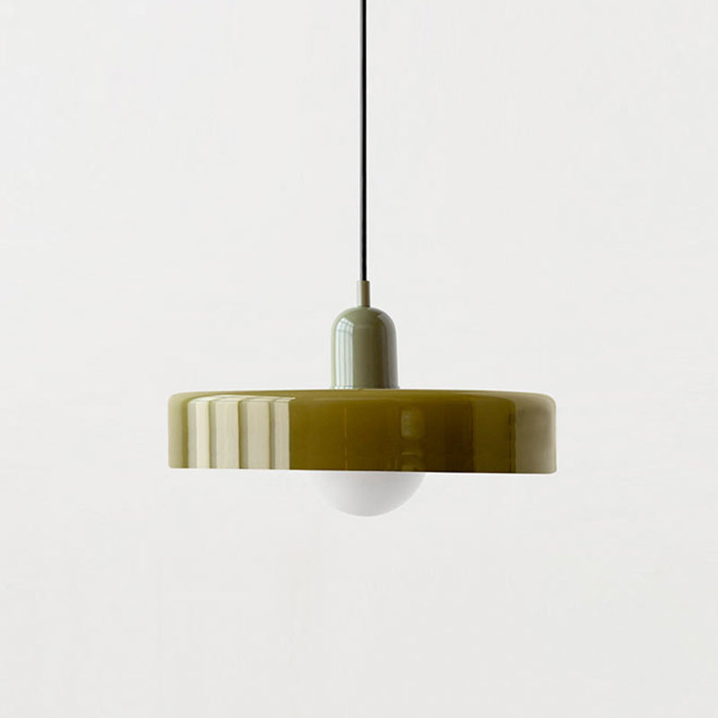 Lampa wisząca z kolorowego szkła Bauhaus
