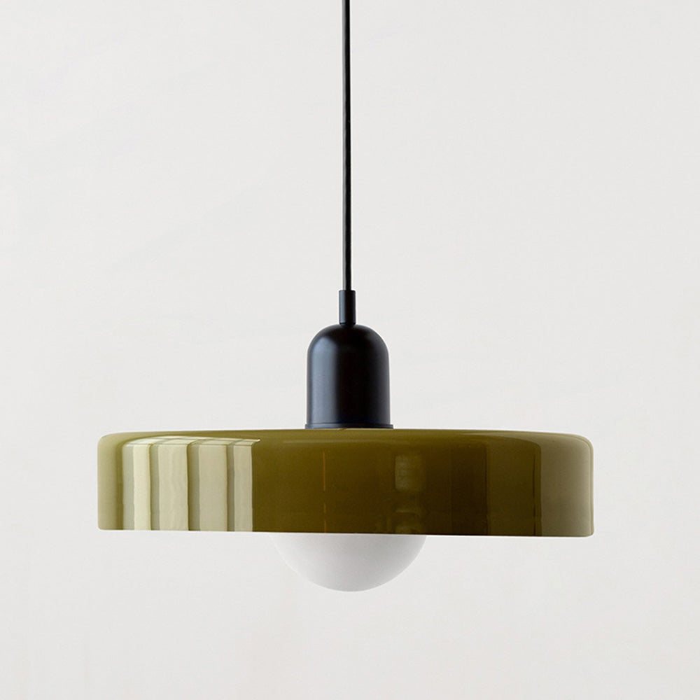 Lampa wisząca z kolorowego szkła Bauhaus