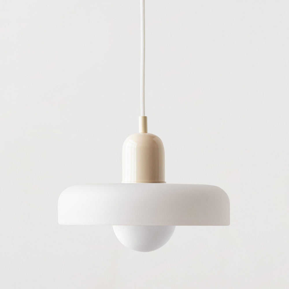Lampa wisząca z kolorowego szkła Bauhaus