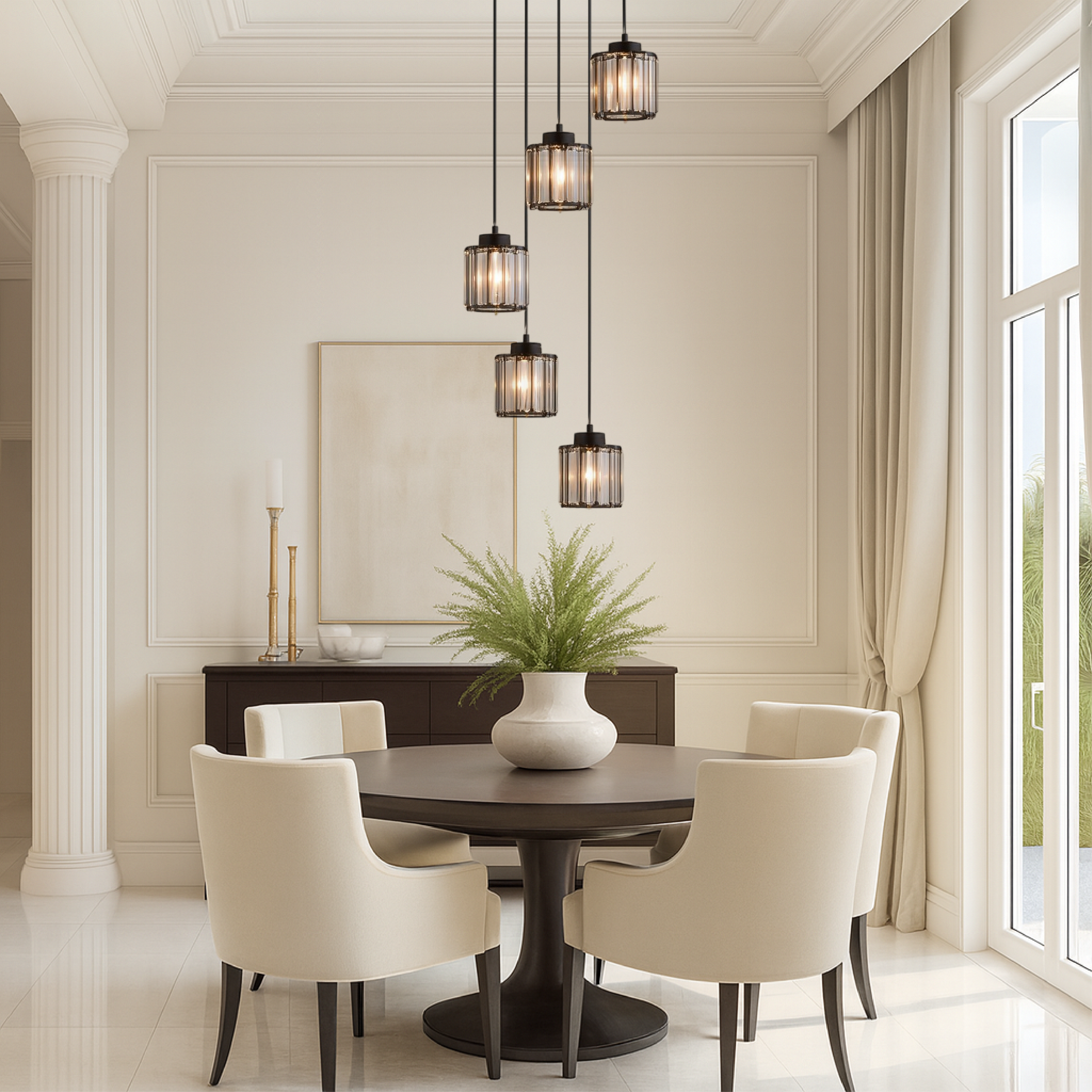 Kryształowy żyrandol schodowy Ida