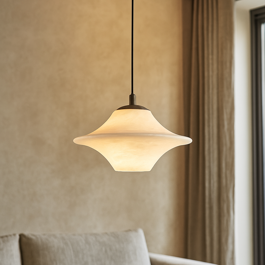 Lampa wisząca z naturalnego marmuru