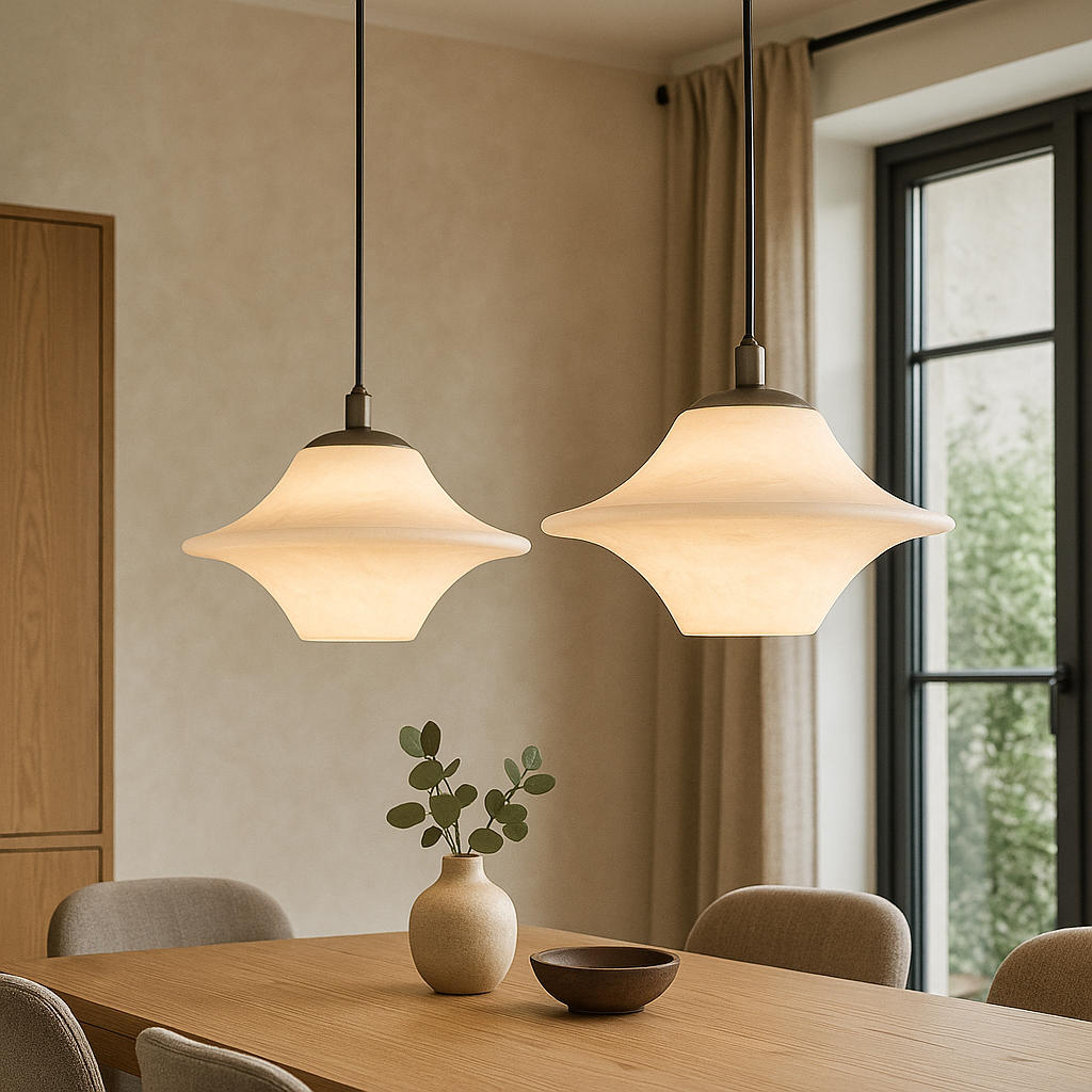 Lampa wisząca z naturalnego marmuru