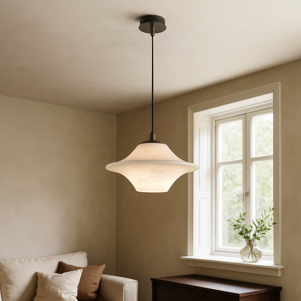Lampa wisząca z naturalnego marmuru