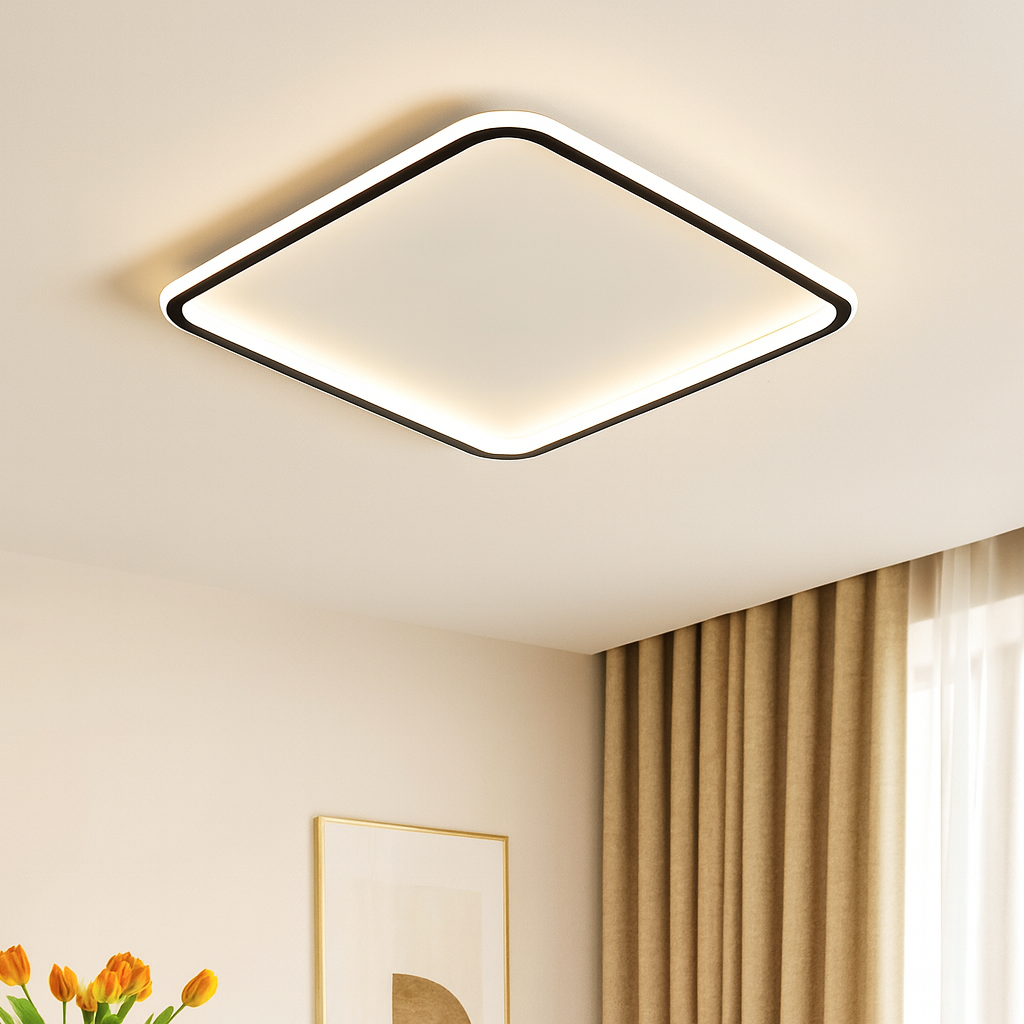 Skandynawska kwadratowa lampa sufitowa Mysaglobe