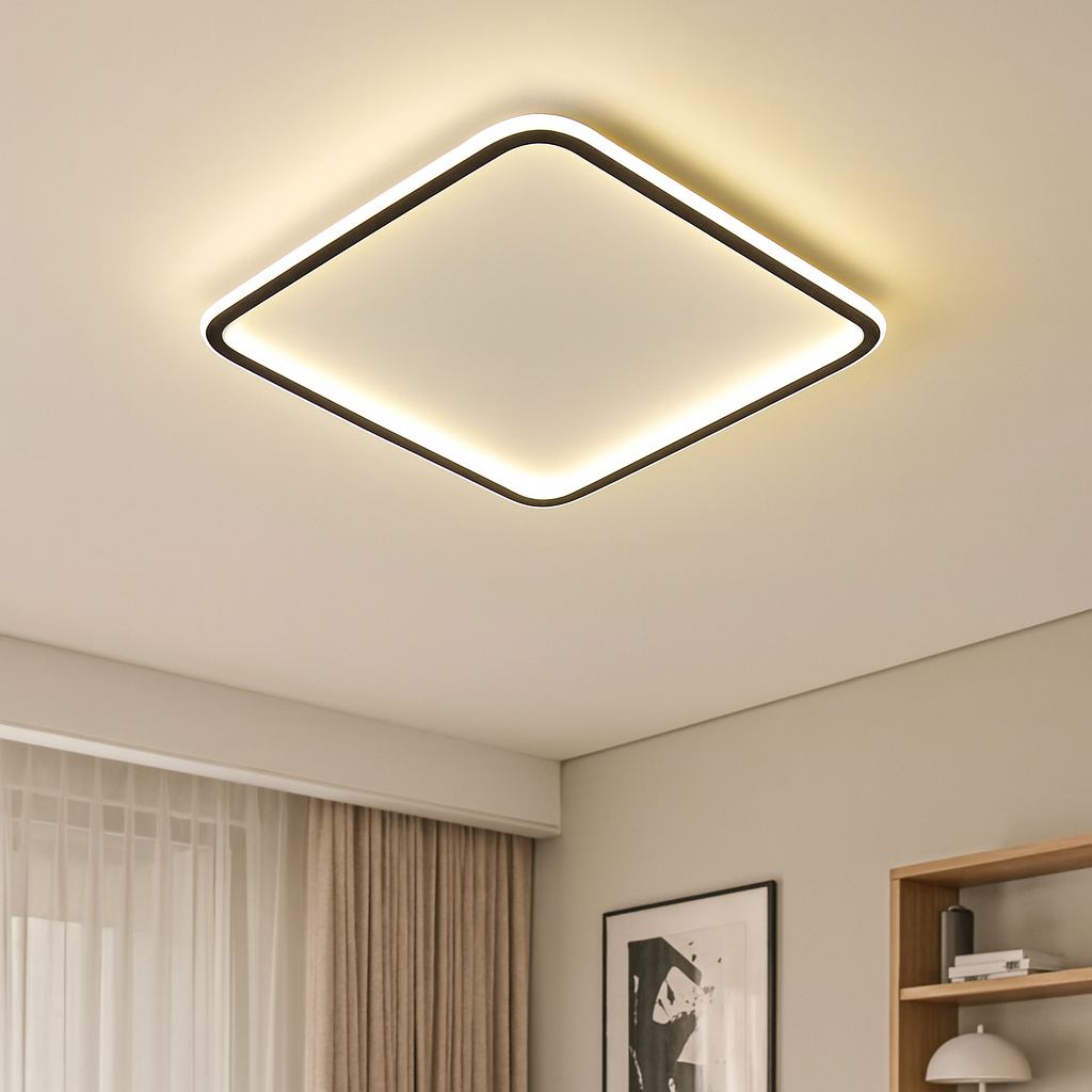 Skandynawska kwadratowa lampa sufitowa Mysaglobe