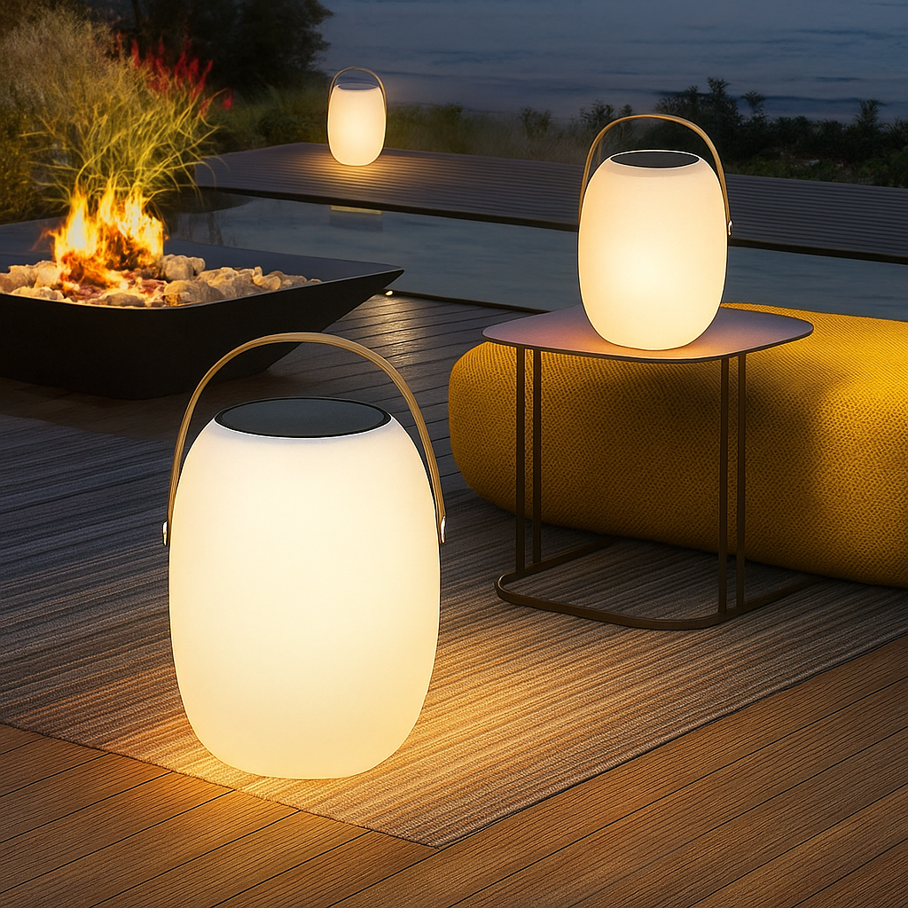 Przenośna tarasowa lampa solarna