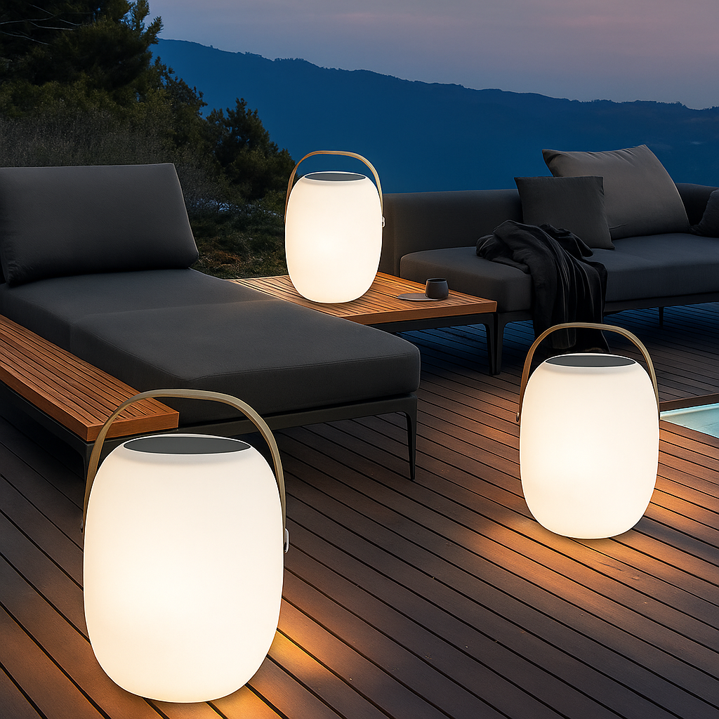 Przenośna tarasowa lampa solarna