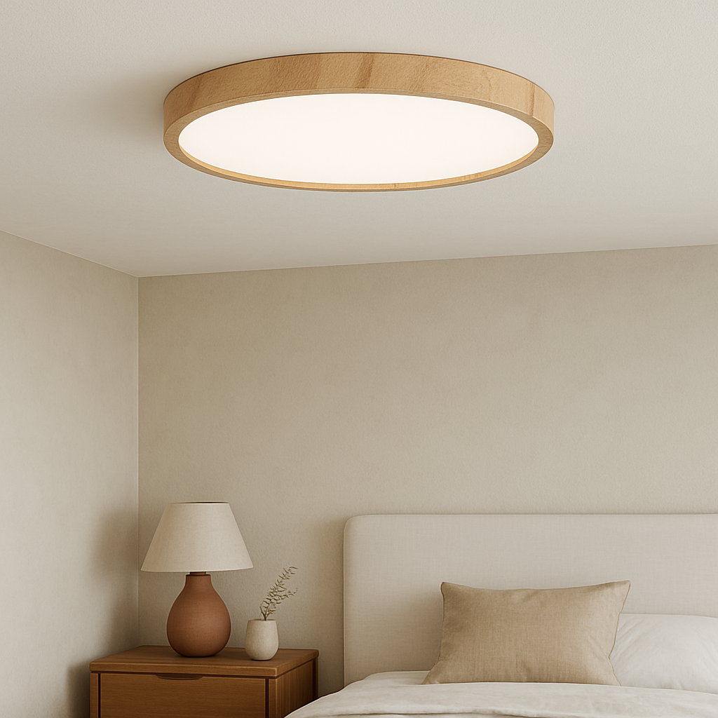 Lampa sufitowa w drewnie