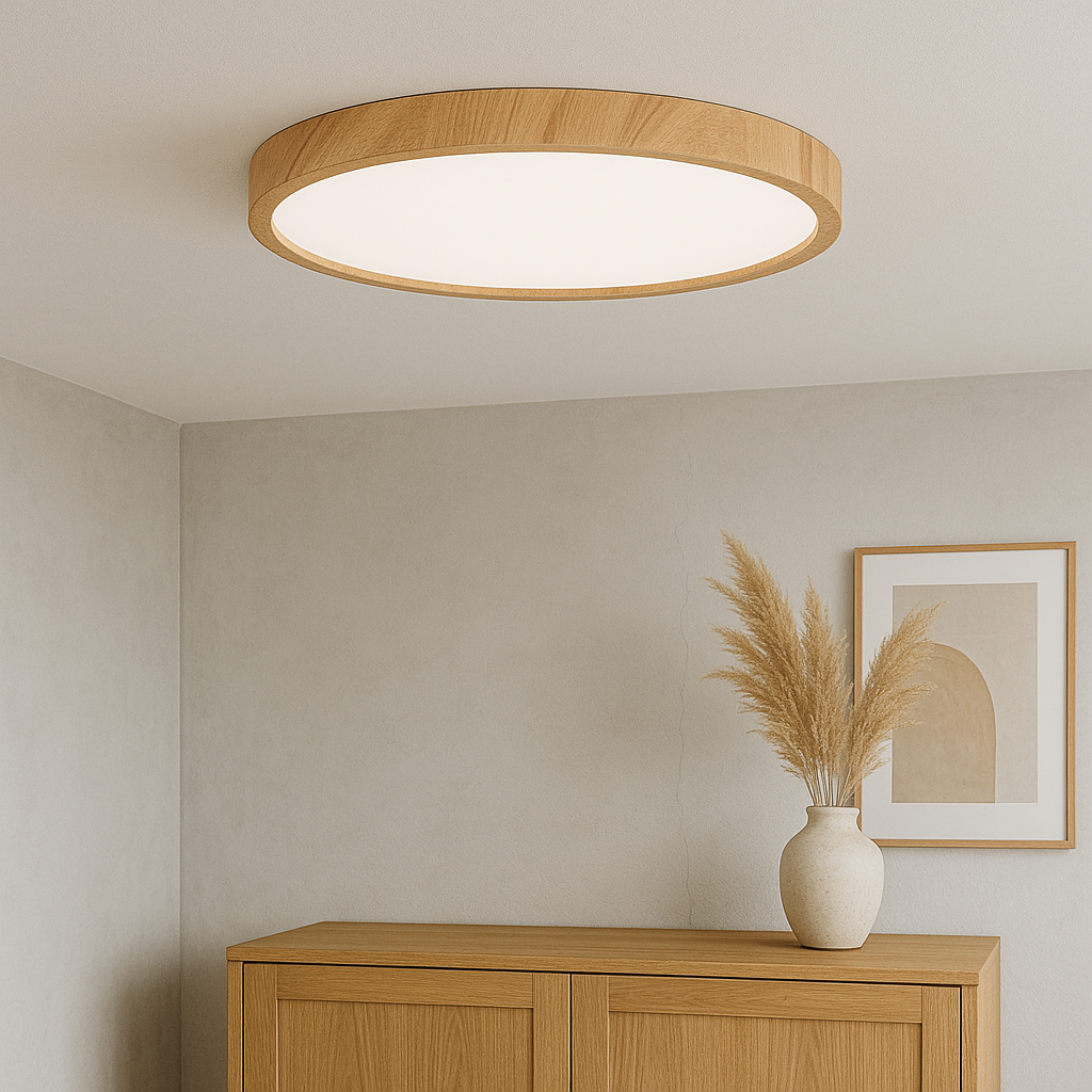 Lampa sufitowa w drewnie