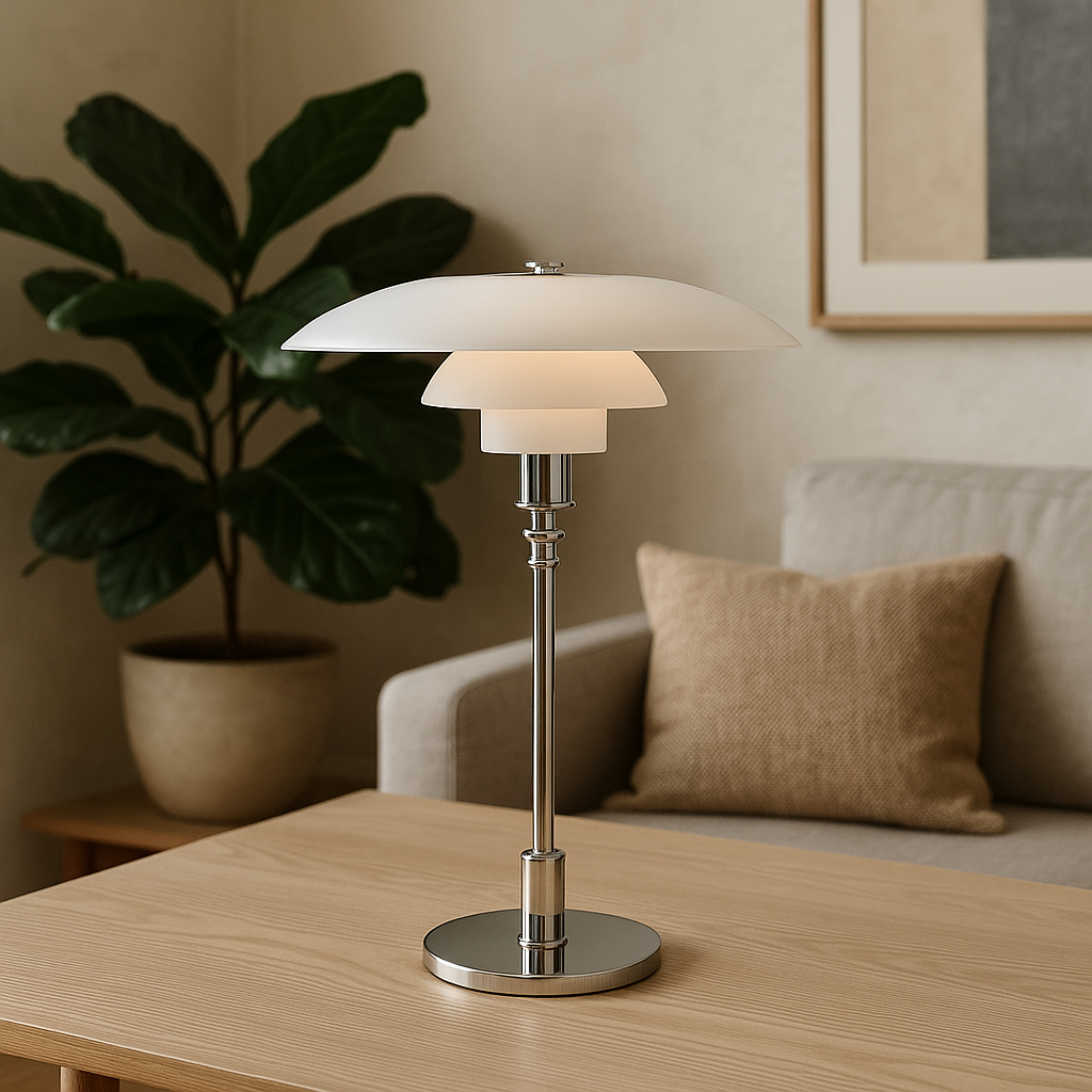 Duńska designerska lampa stołowa