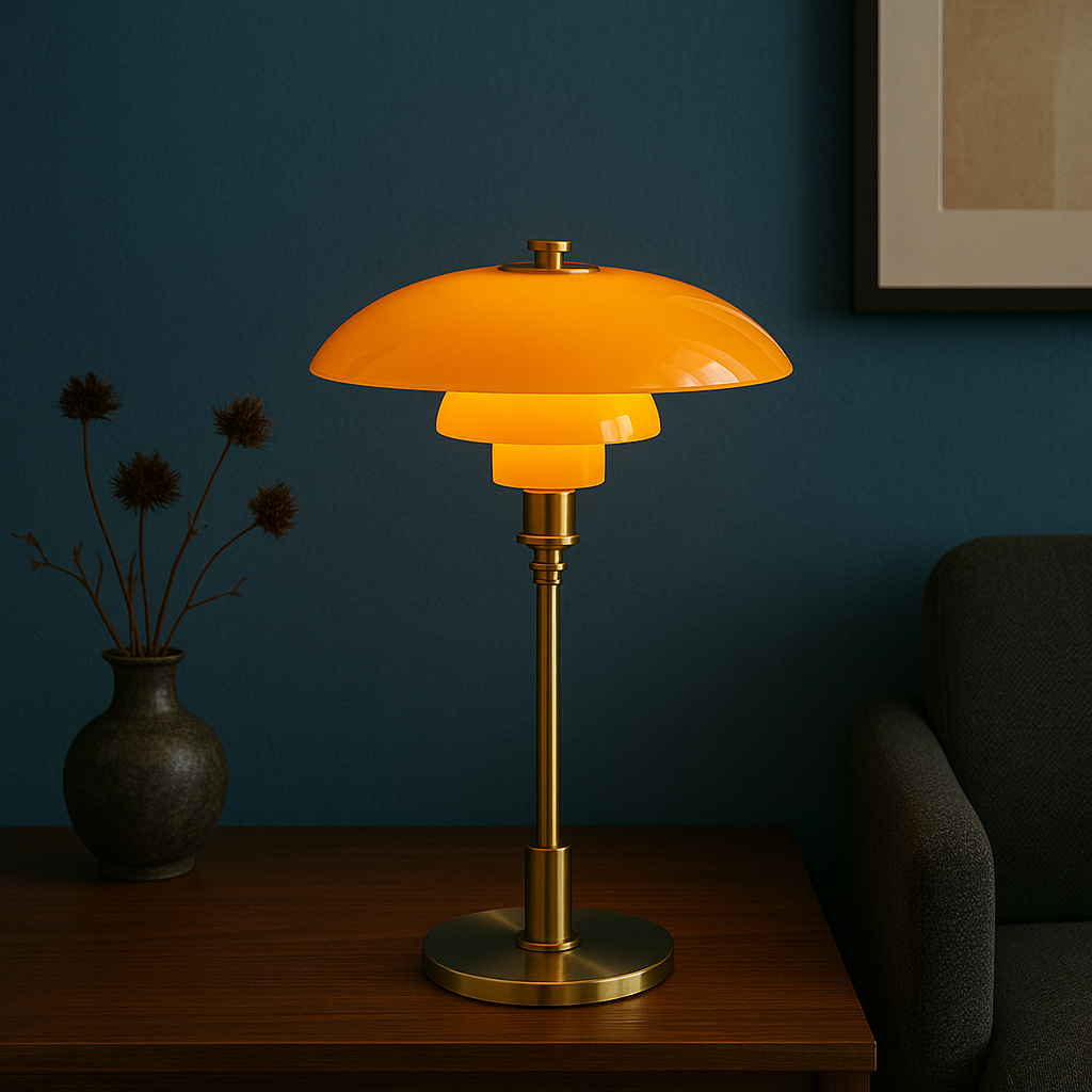 Duńska designerska lampa stołowa