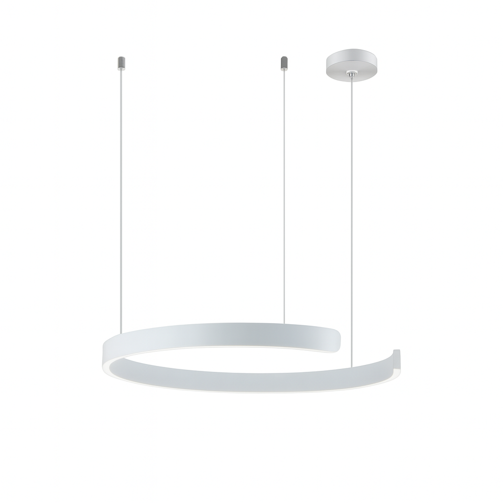 Nowoczesna lampa wisząca w kształcie koła