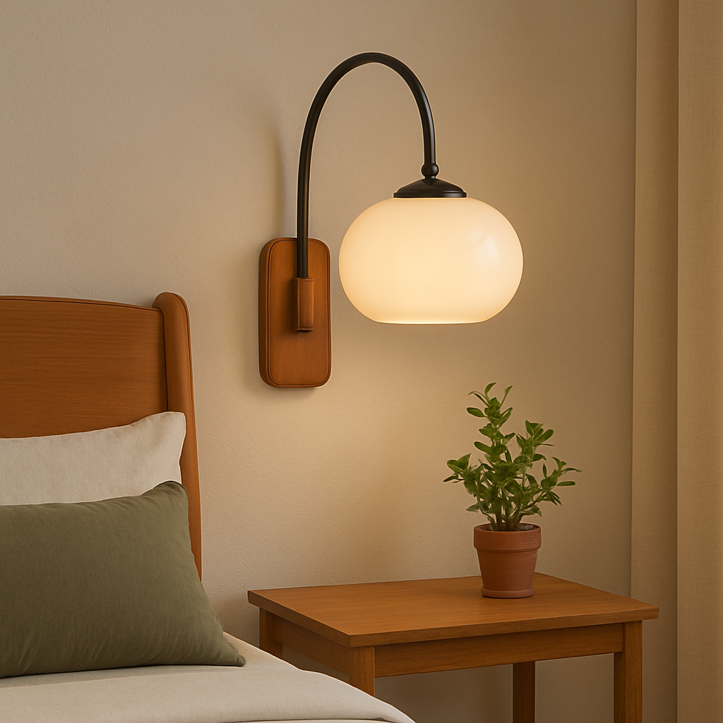 Obrotowa lampa ścienna Bauhaus Khaki