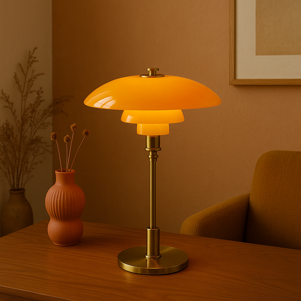 Duńska designerska lampa stołowa