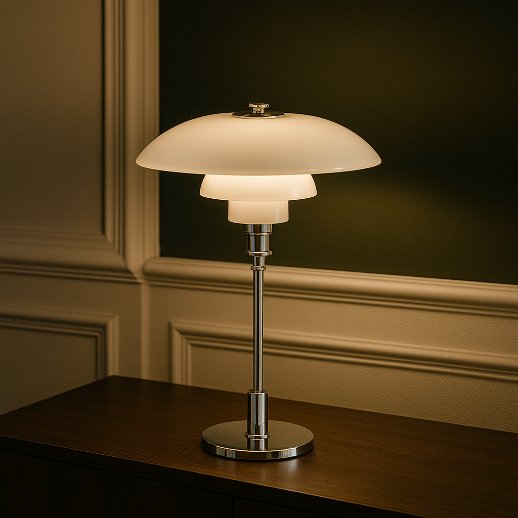 Duńska designerska lampa stołowa