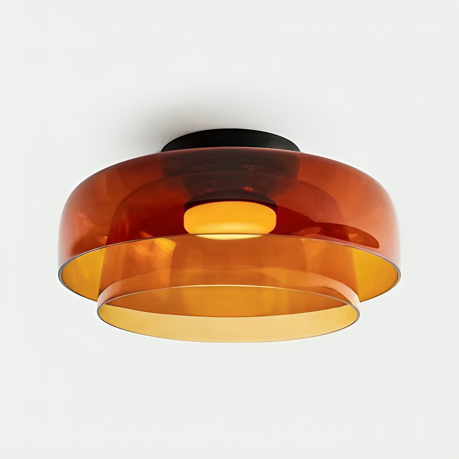 Warstwowa lampa wisząca ze szkła Nordic Bauhaus