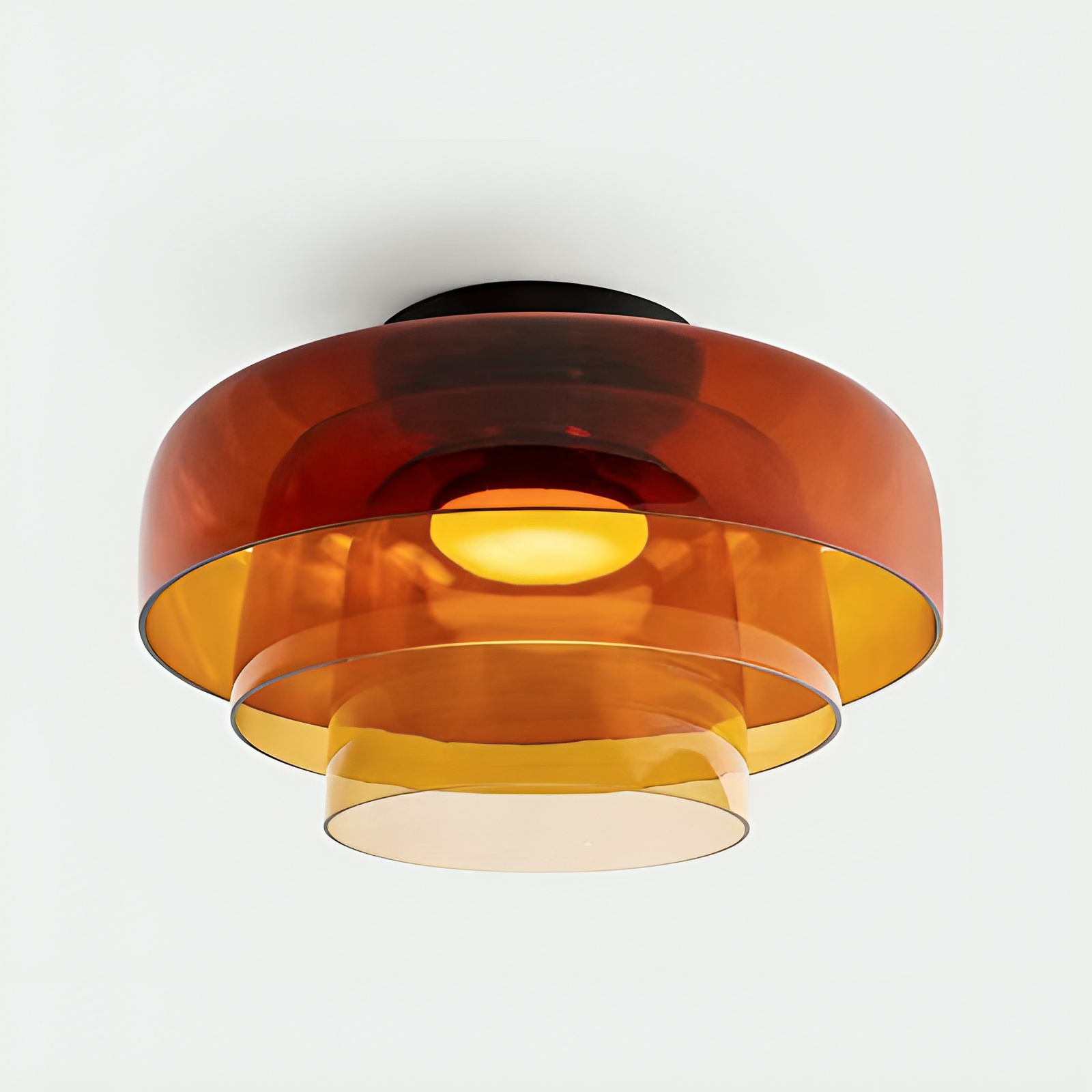 Warstwowa lampa wisząca ze szkła Nordic Bauhaus