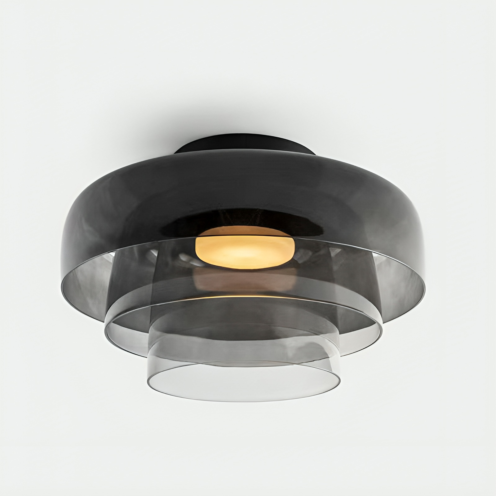 Warstwowa lampa wisząca ze szkła Nordic Bauhaus