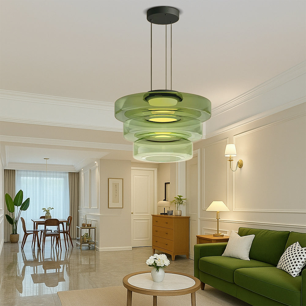 Duńska szklana lampa wisząca Bauhaus