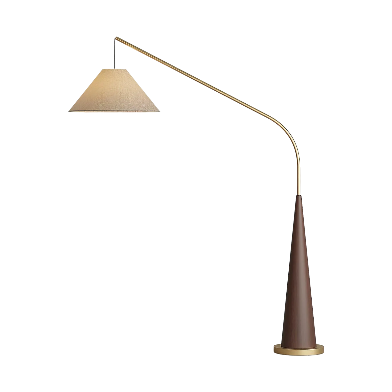 Drewniana łukowa lampa podłogowa Charle's