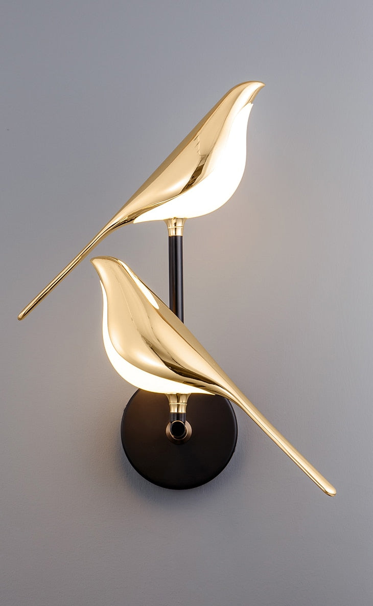 Nowoczesna lampa ścienna MrBird w kształcie ptaków