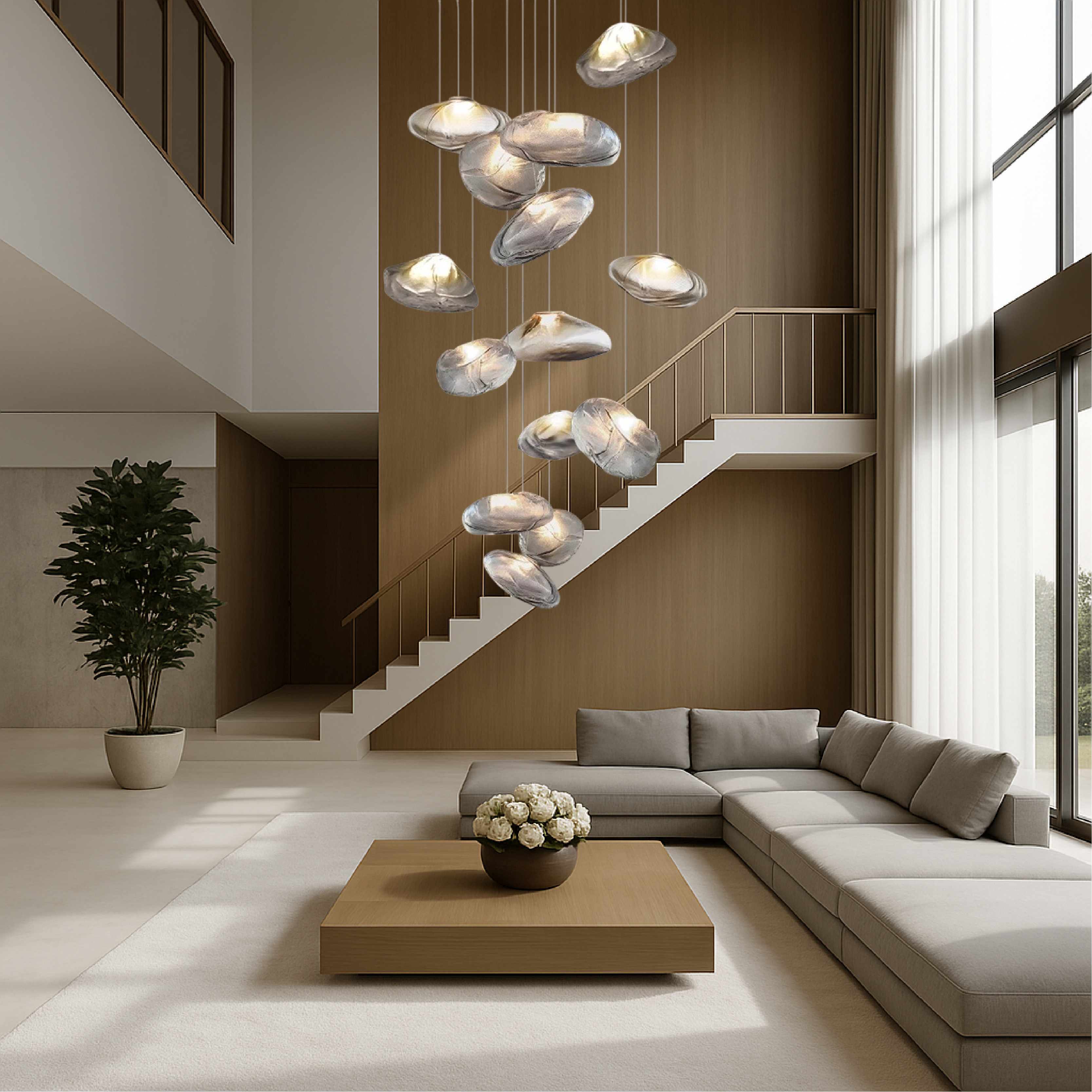 Żyrandol Nordic Glass Villa