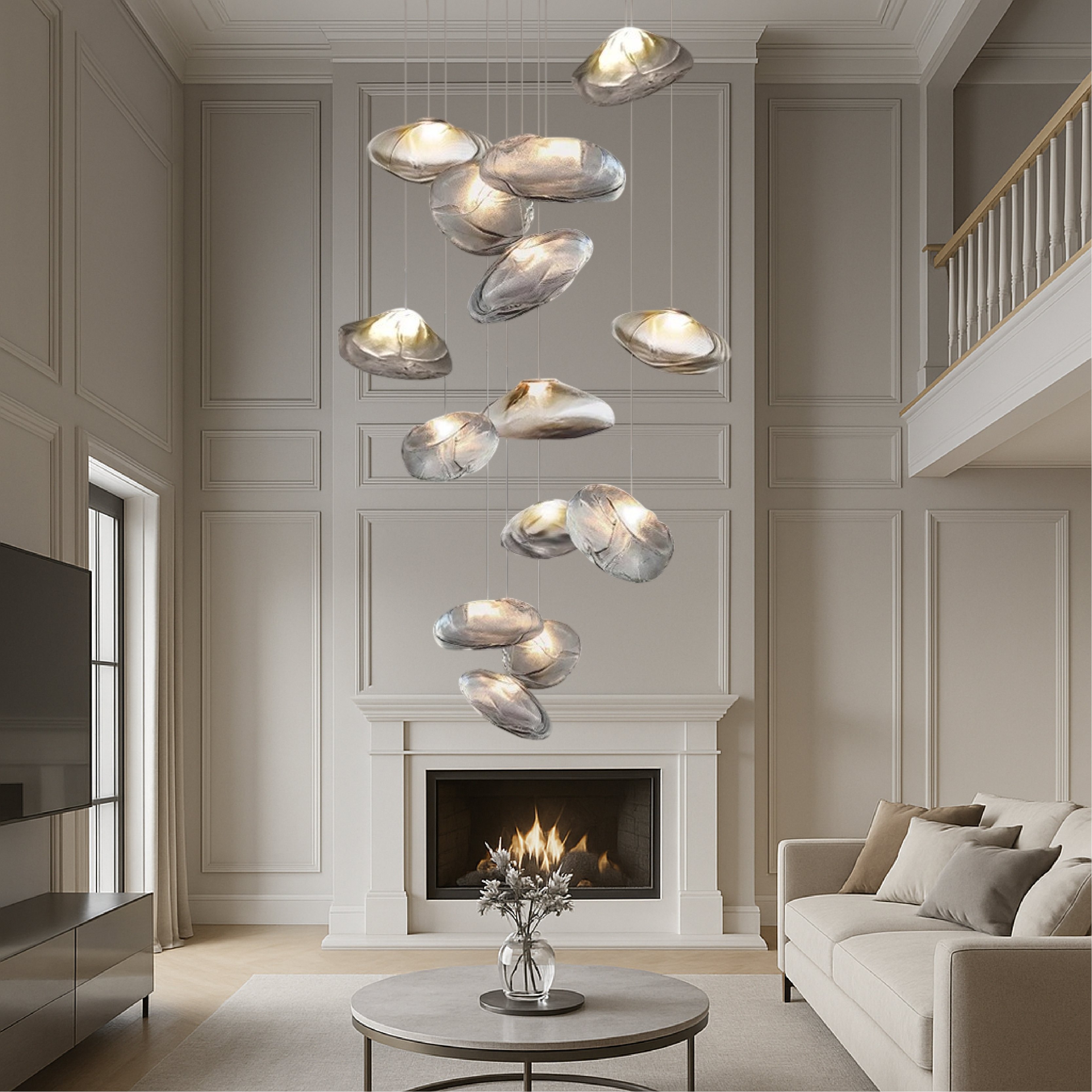 Żyrandol Nordic Glass Villa