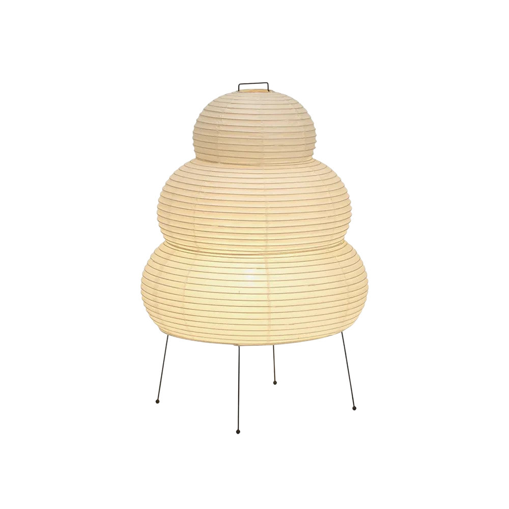 Lampa stołowa z papieru ryżowego
