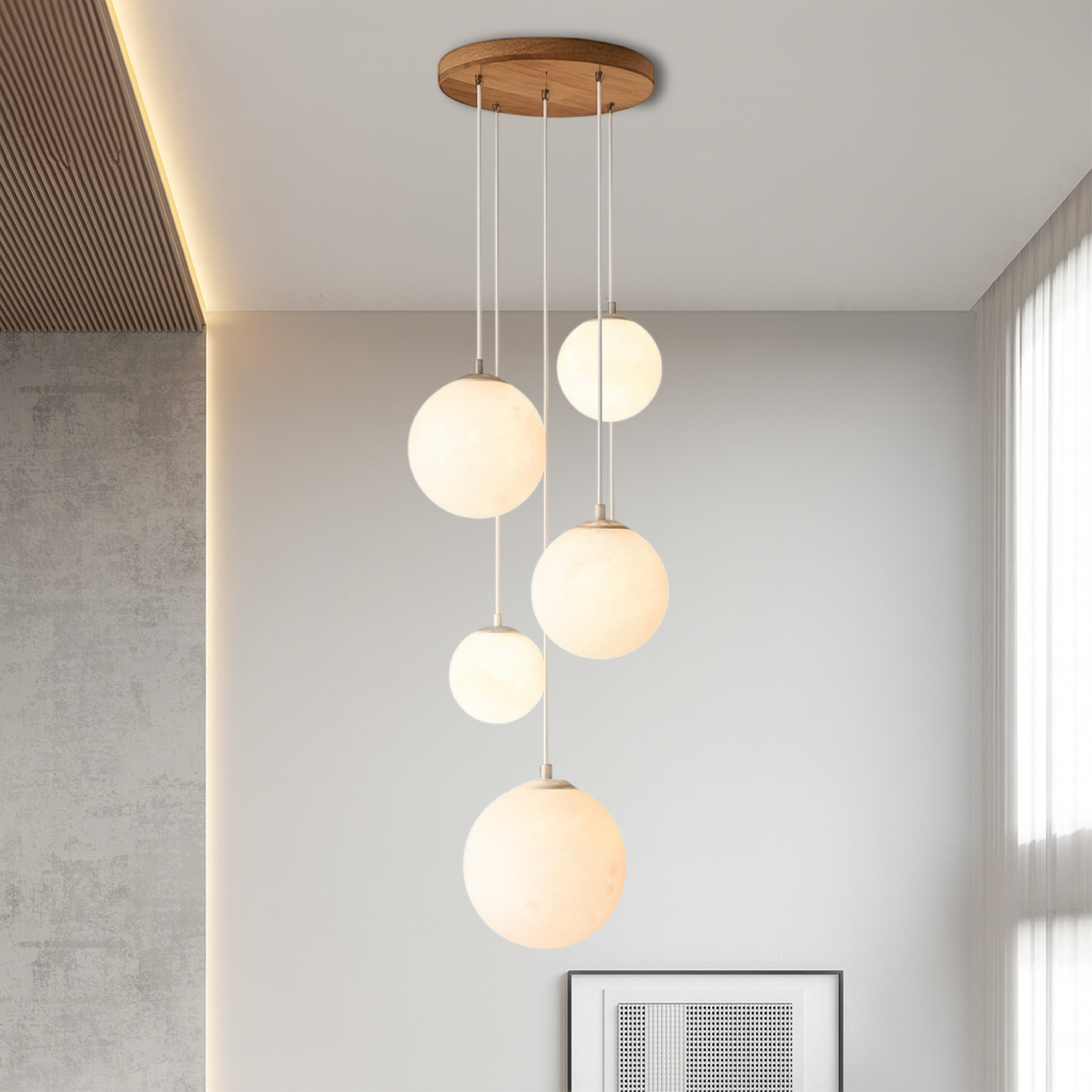 Żyrandol na schody Nordic Moonlamp