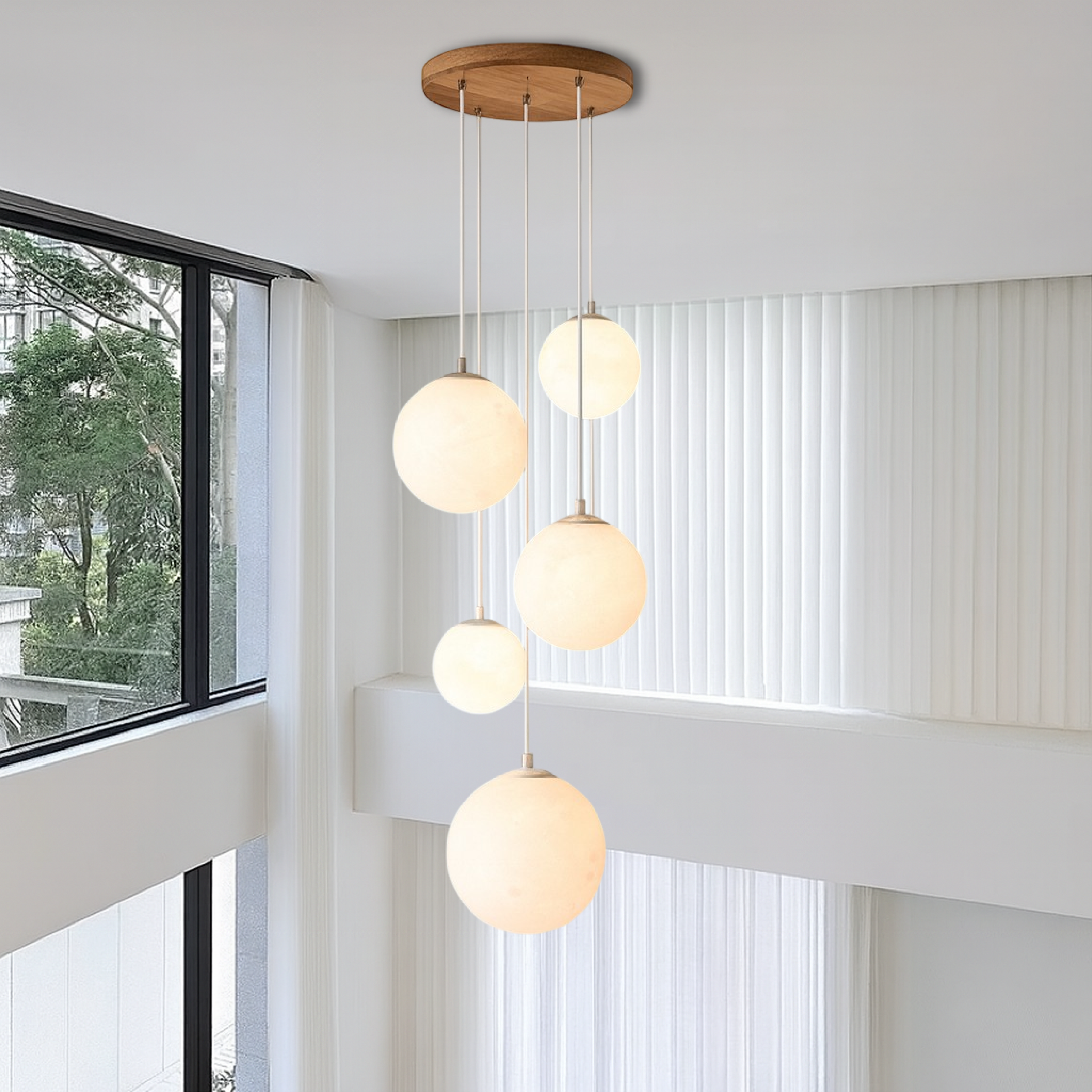 Żyrandol na schody Nordic Moonlamp