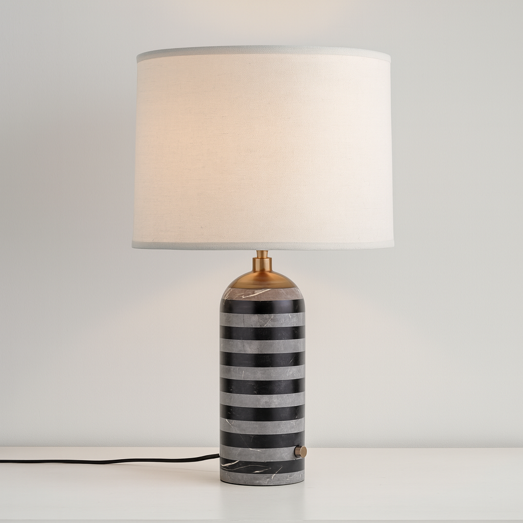 Marmurowa lampa stołowa Rexo