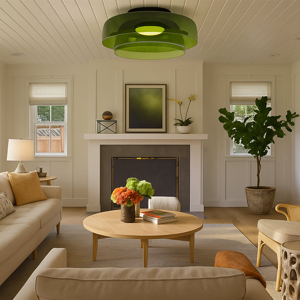 Warstwowa lampa wisząca ze szkła Nordic Bauhaus