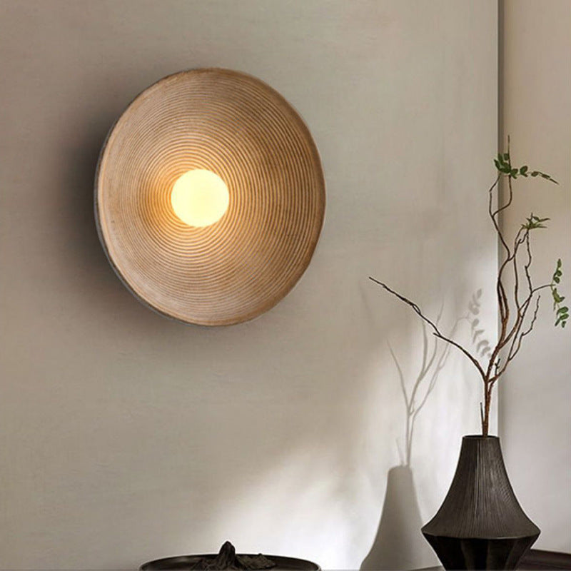 Japońska drewniana lampa ścienna