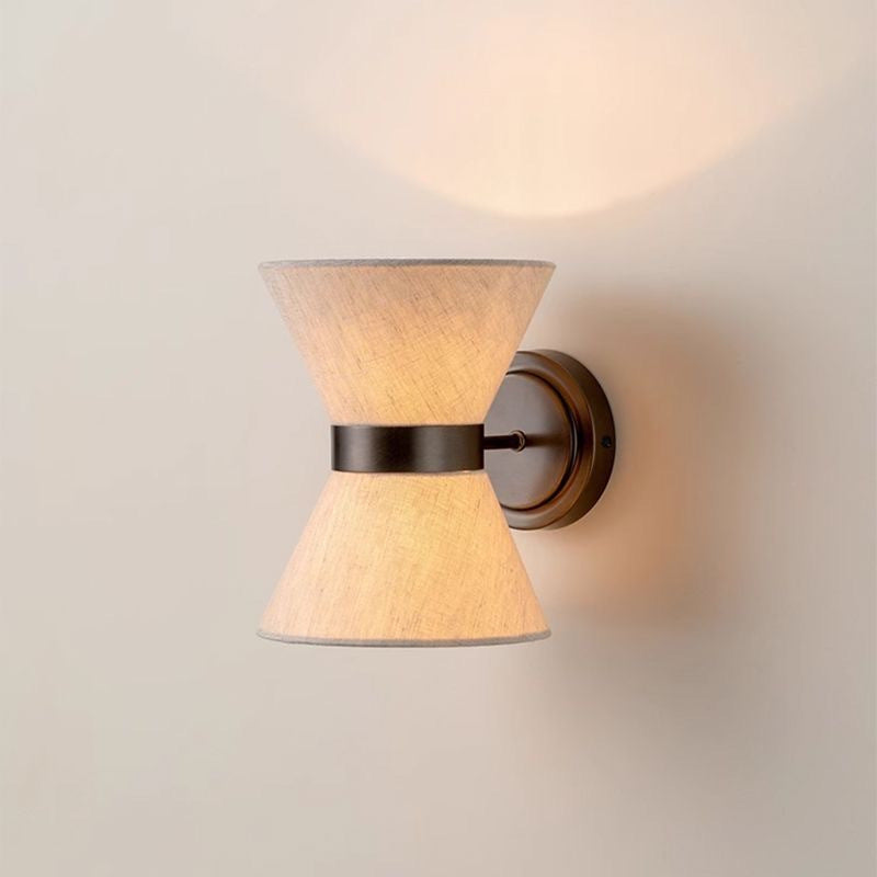 Jedwabna lampa ścienna Wabi Sabi