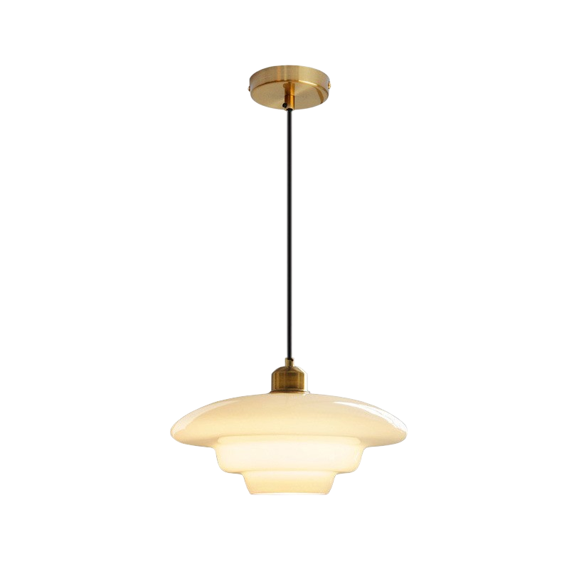 Lampa wisząca z mlecznobiałego szkła