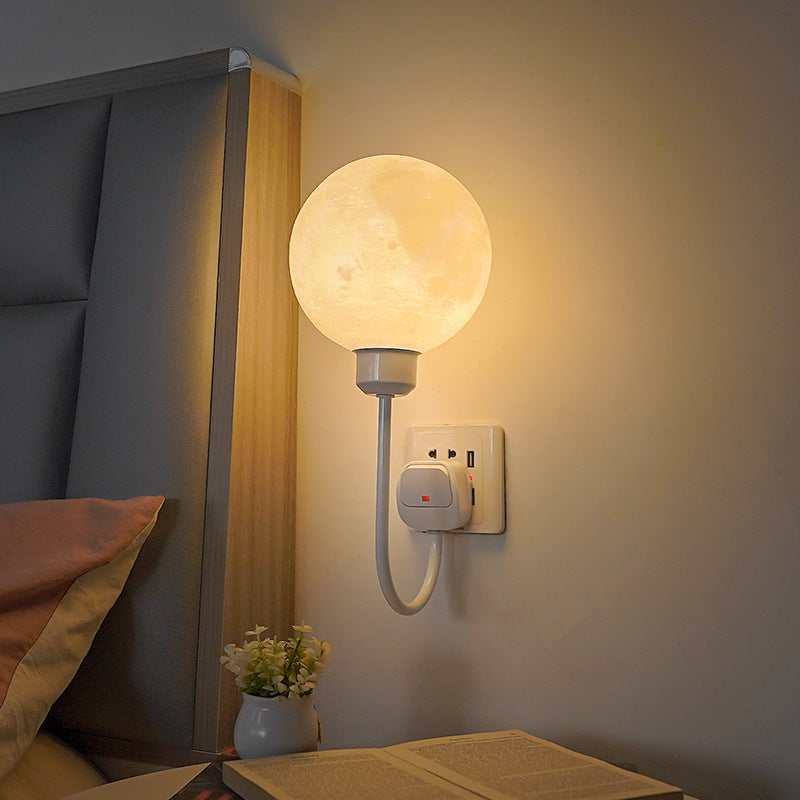Wtykowa lampa ścienna Moon